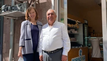 ԱՄՆ դեսպան Քրիստինա Քուինի այցելությունը «Բորիսովկա» ՍՊԸ-ի խանութ-սրահ